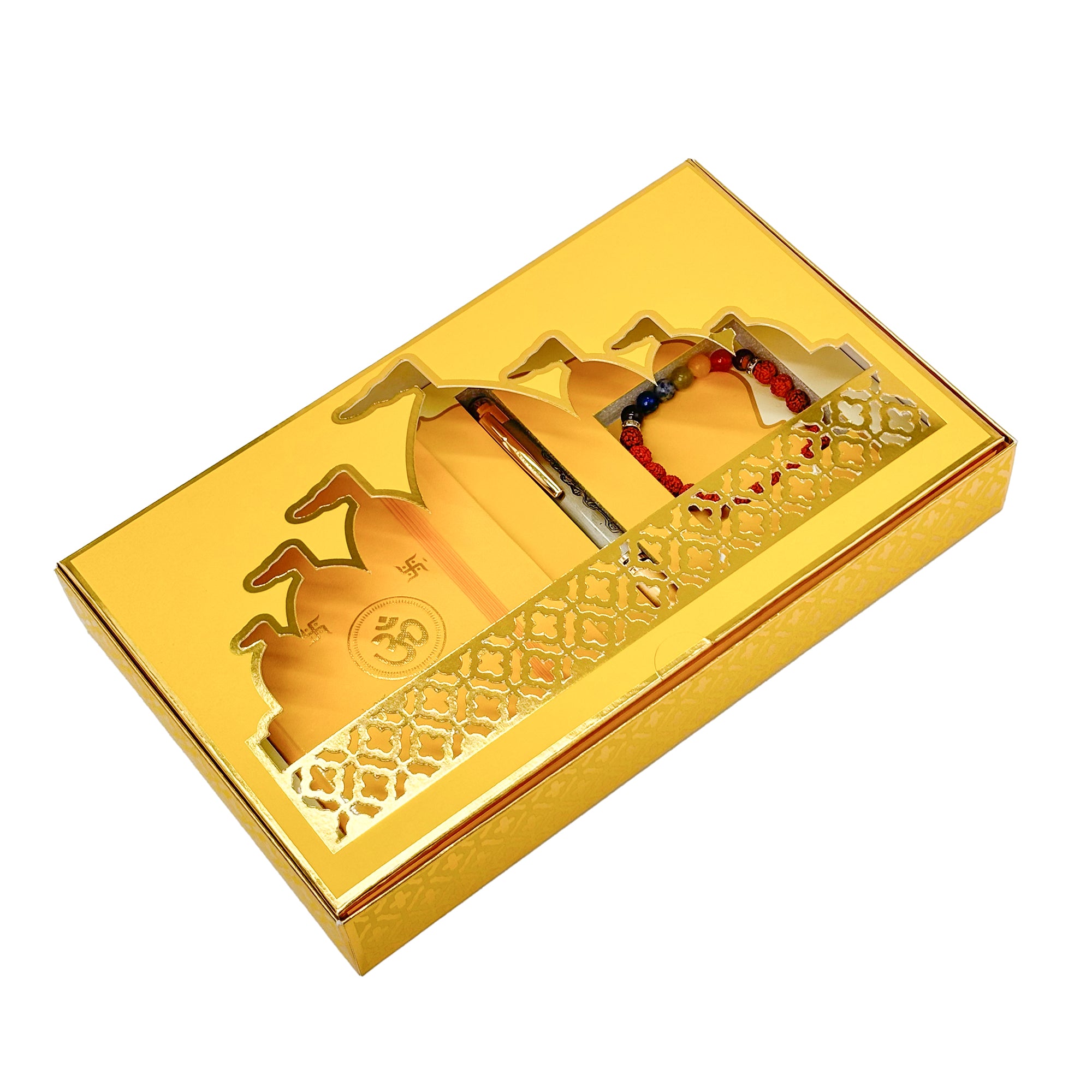 Rudraksh Ball Pen Gift Set with Diary and Bracelet