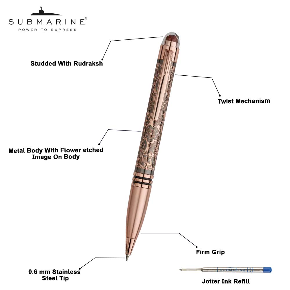 Flower Rudraksha Ball Pen