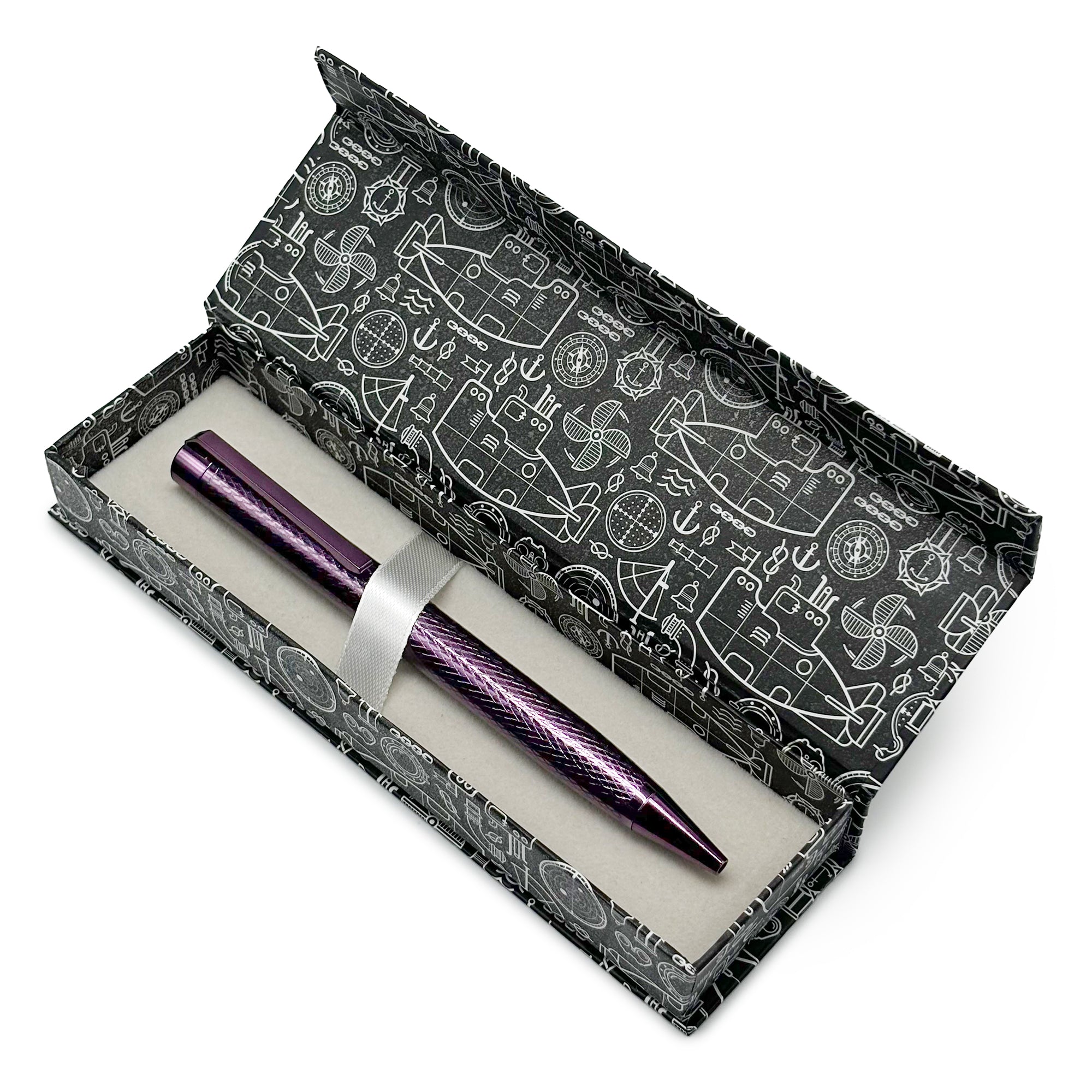 Purple Plate Textured Design Ball Pen