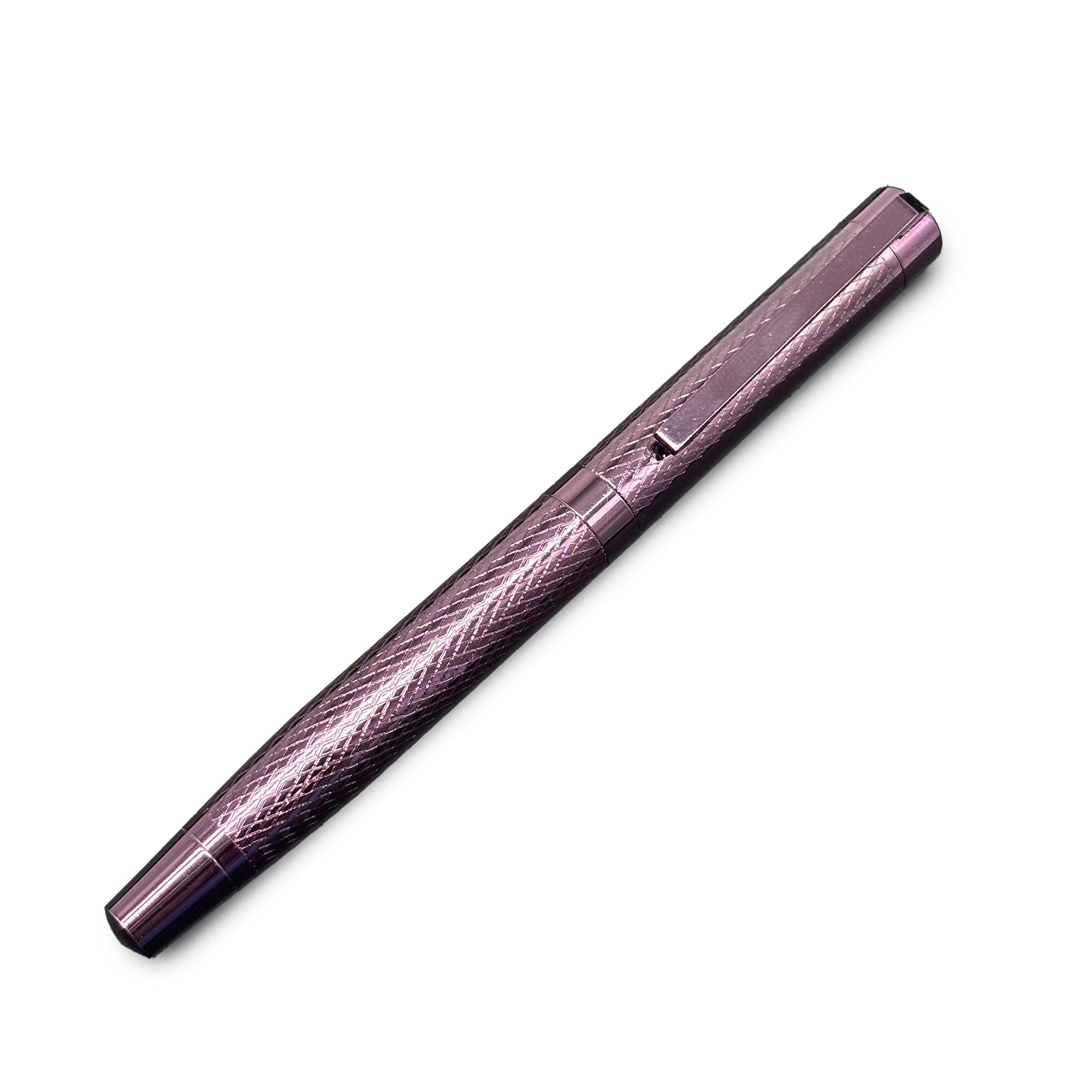 1011 Purple Plate Textured Design Roller Pen