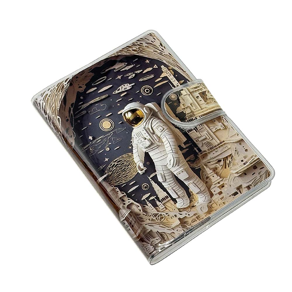 1575( B ) Astronaut  Combo set  ( Small Diary & Charging Cable Keychain )