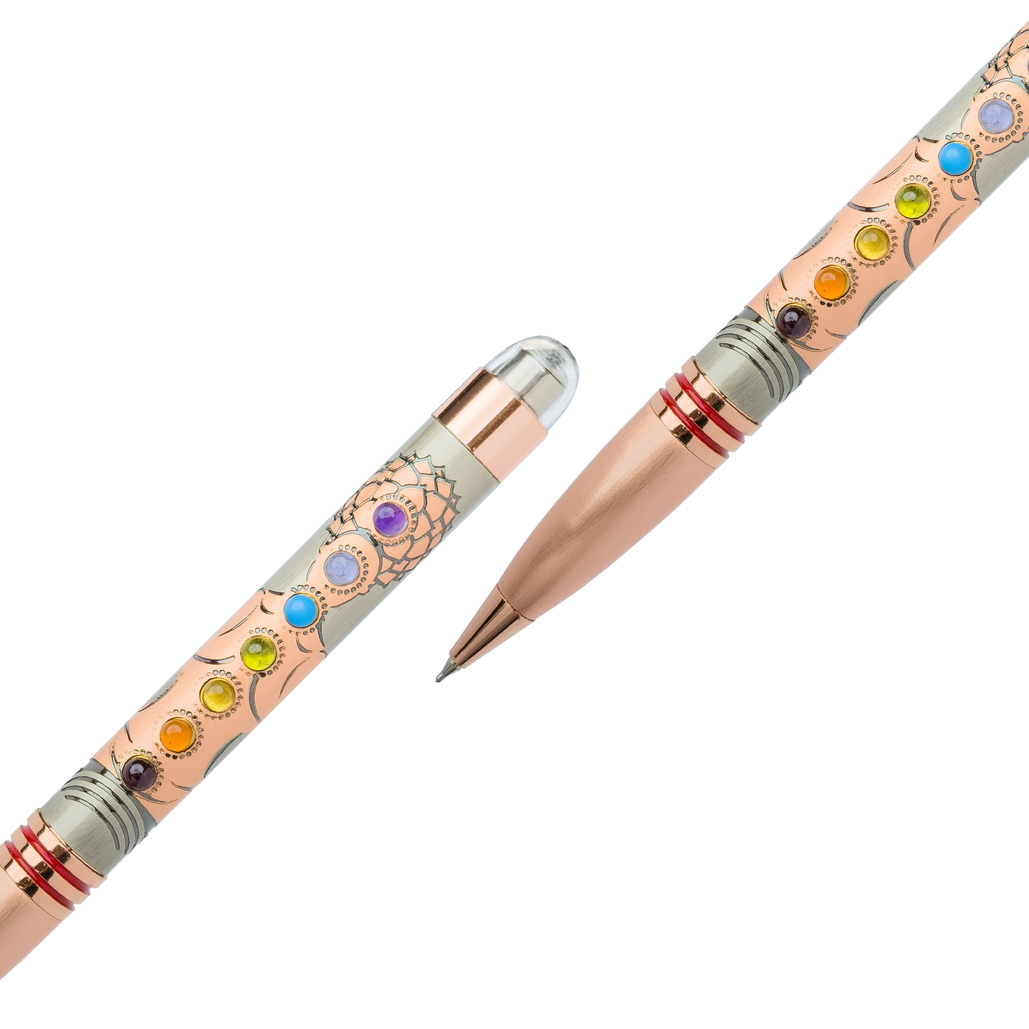 1614 7 Chakra Ball Pen Gift Set with Diary and Bracelet