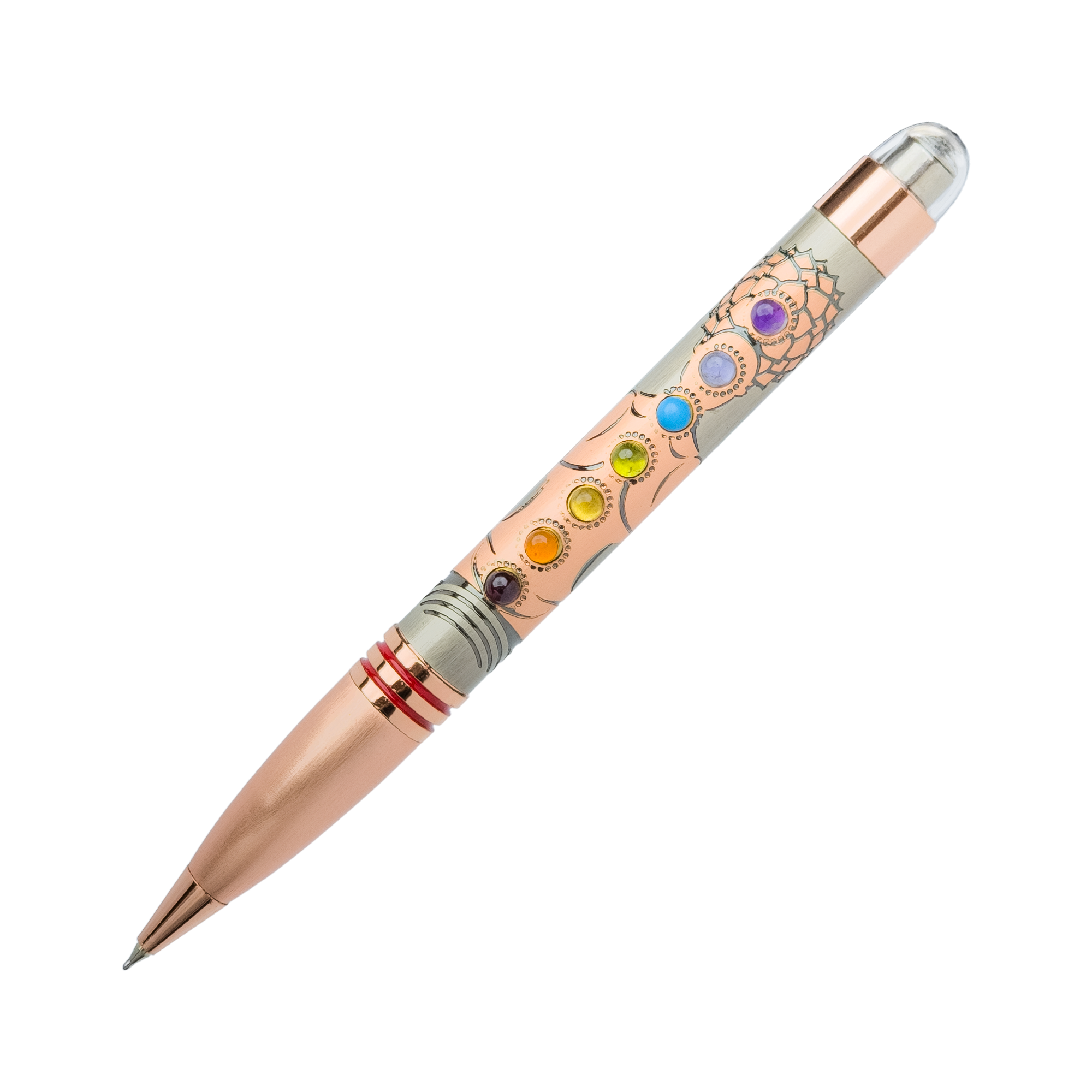 1614 7 Chakra Ball Pen Gift Set with Diary and Bracelet