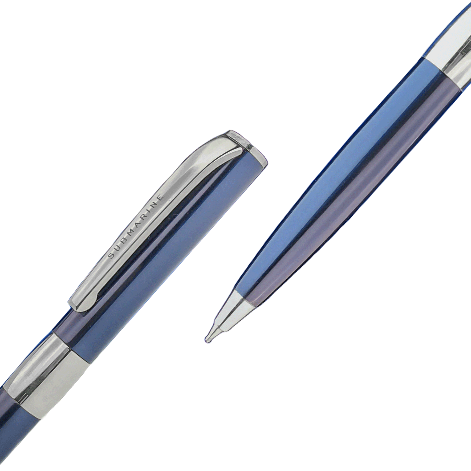 Blue Chrome Ball Pen