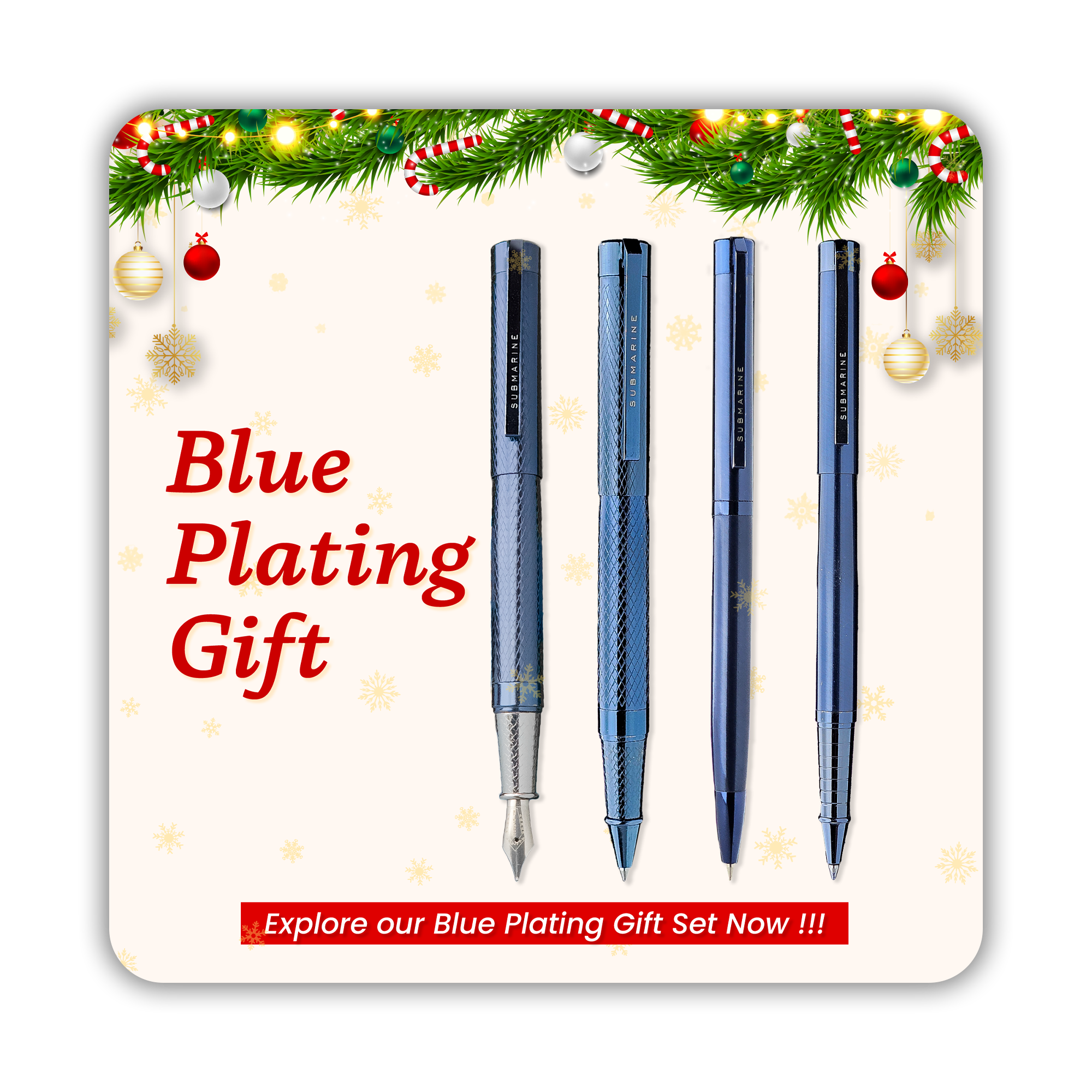 Blue Plating Pen Collection