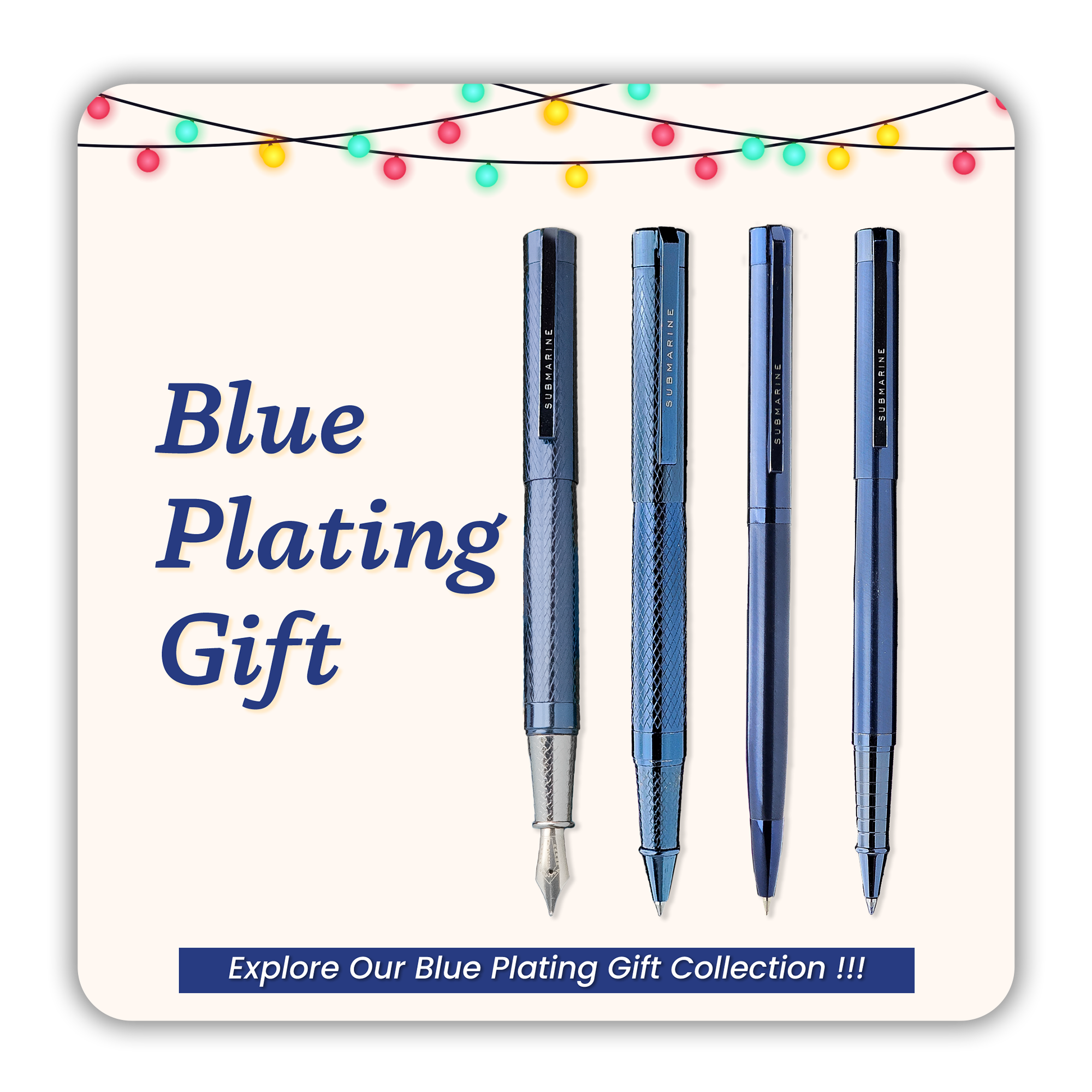 Blue Plating Pen Collection