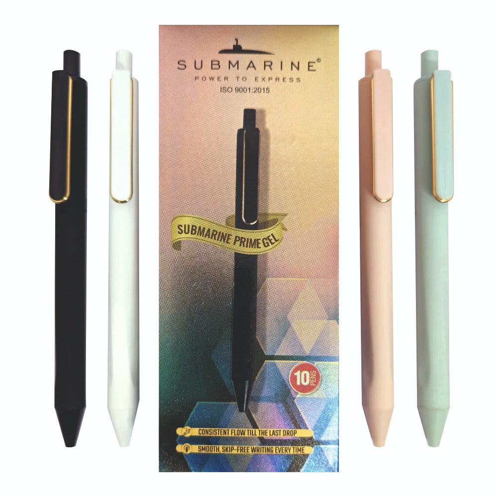 Prime Gel Pen ( 4 Colour | Pack of 10 )