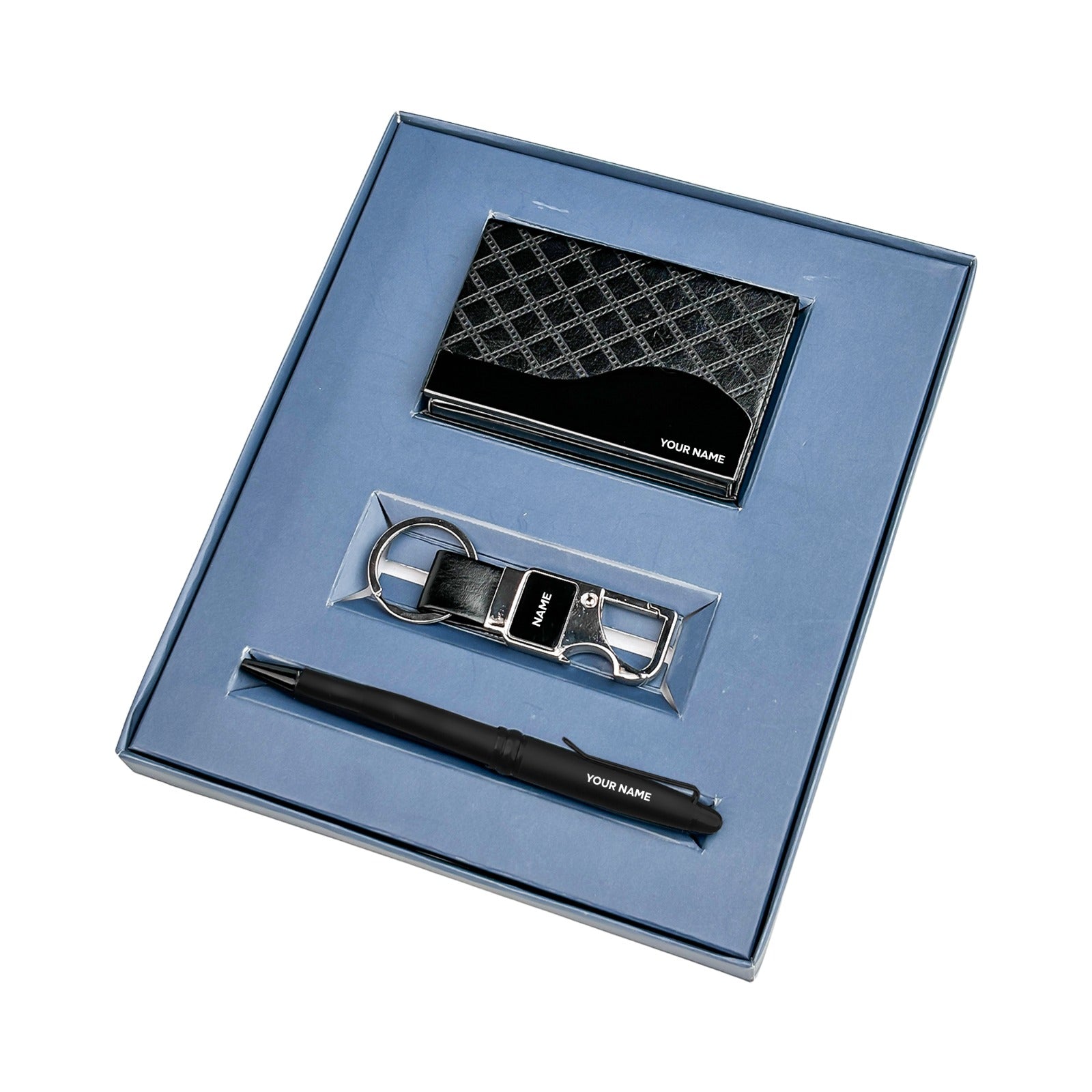 1601 Gift Combo Set (Pen + Keychain + Card holder)