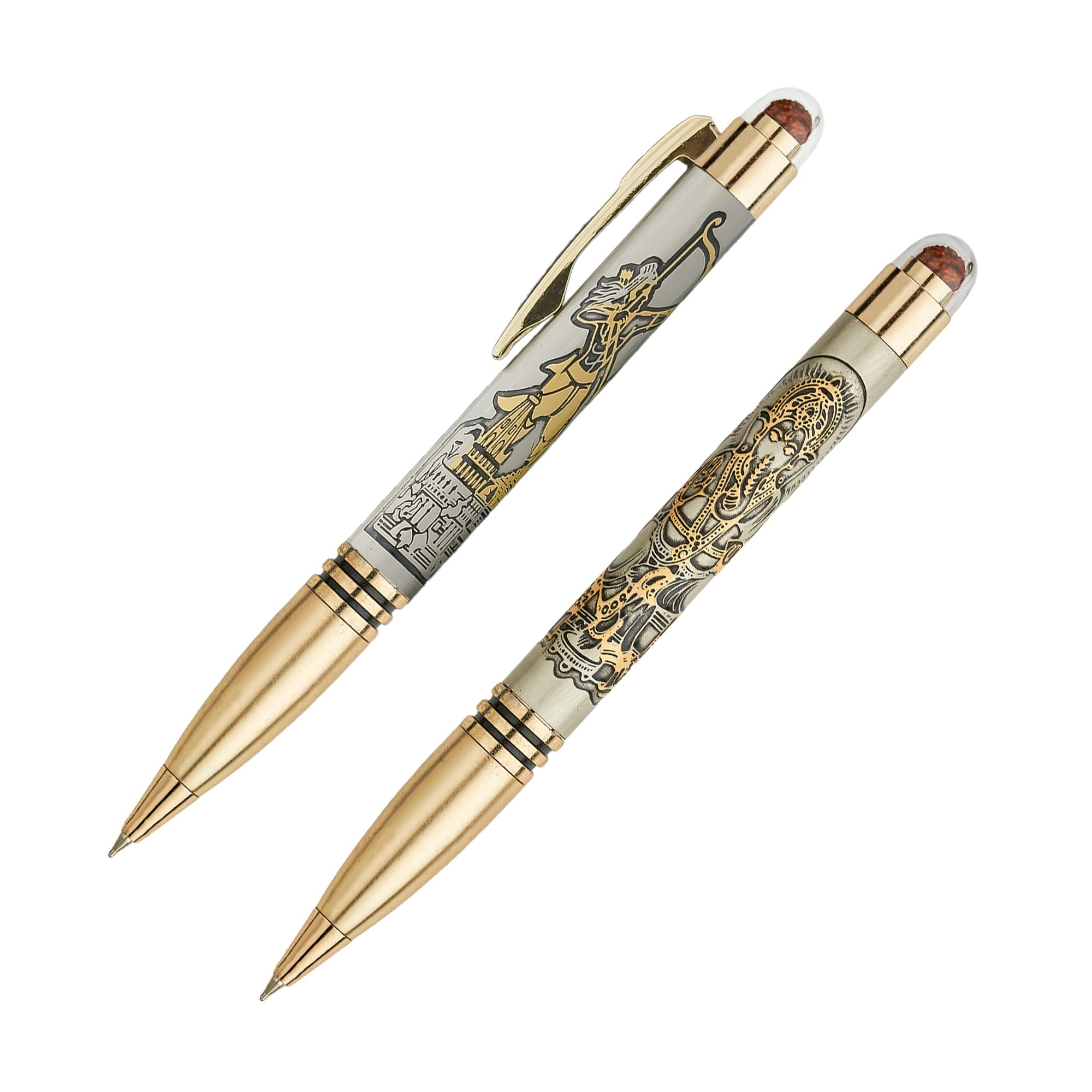 Ram Bhagwan & Ganesha Rudraksha Ball Pen Combo